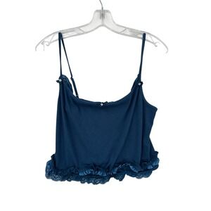 Cider Camisole Womens Sz XL Feminine‎ Dainty Ruffled Coquette Lacy Beaded Girly